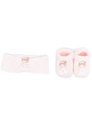 La Perla Kids embellished booties & headband set - Pink