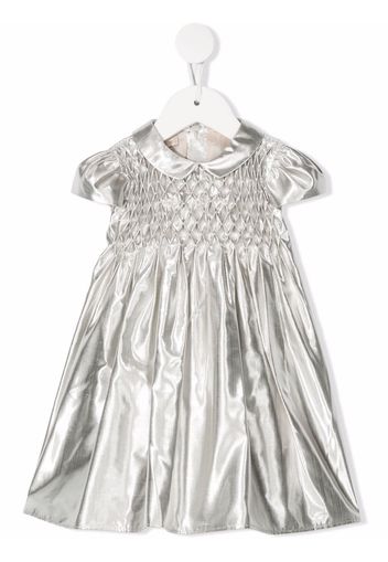 La Stupenderia Shantung metallic-effect dress - Silver