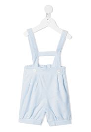 velvet-effect cotton dungarees