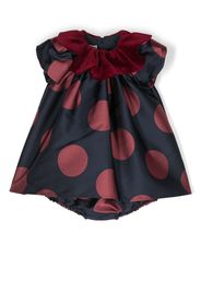 La Stupenderia polka-dot flared party dress - Blue