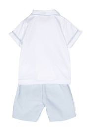 La Stupenderia Edoardo double-breasted short-set - White