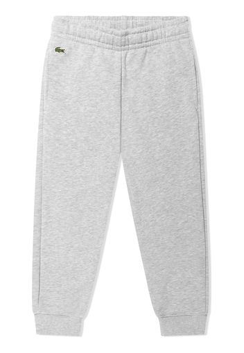 Lacoste Kids logo-patch cotton track pants - Grey