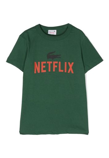 Lacoste Kids logo-print cotton T-shirt - Green