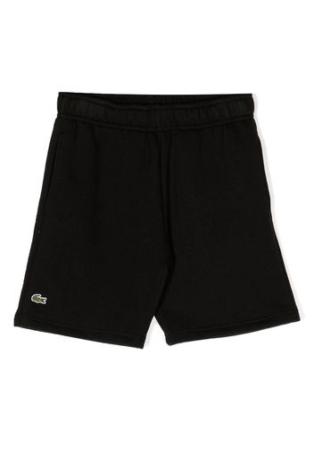 Lacoste Kids logo-patch track shorts - Black