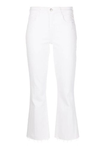 L'Agence high-waisted cropped jeans - White