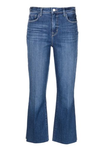 L'Agence Kendra cropped flare jeans - Blue