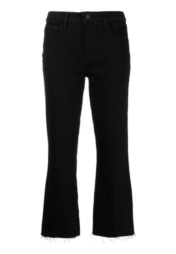 L'Agence cropped straight-leg trousers - Black