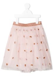 polka dot asymmetric skirt