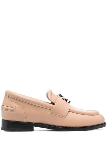 Lanvin logo-plaque detail loafers - Neutrals