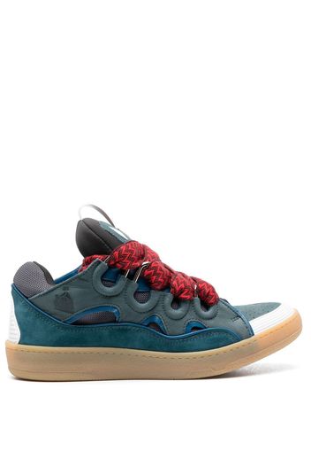 Lanvin logo-patch low-top sneakers - Blue