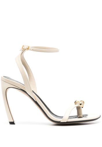 Lanvin 105mm crystal-embellished sandals - Neutrals