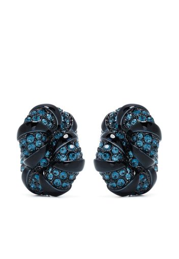 Lanvin Melodie rhinestone-embellished earrings - Blue