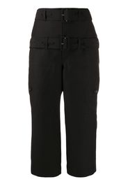 LANVIN double belt cropped trousers - Black