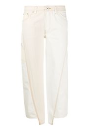 panelled cropped trousers