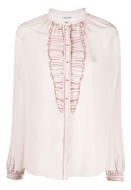 Lanvin graphic-print silk blouse - Pink