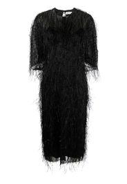 Lanvin fringed midi dress - Black
