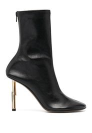 Lanvin vertical-seamed zipped leather boots - Black