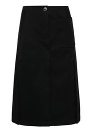 Lanvin pleated tailored midi skirt - Black