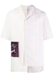 Lanvin asymmetric patchwork cotton shirt - Neutrals