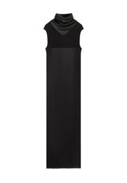 Lanvin ribbed scarf-neck midi dress - Black