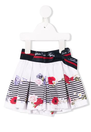 floral striped skirt