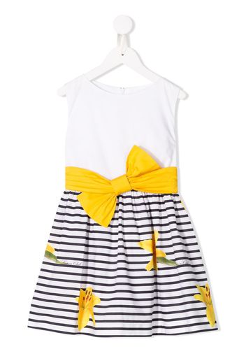 bow striped dress