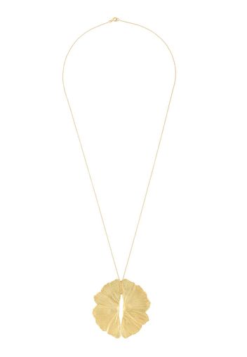 Lara Melchior leaf pendant necklace - Yellow