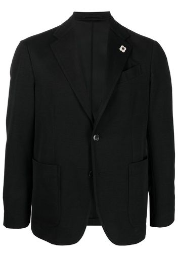 Lardini buttoned-up single-breasted blazer - Black