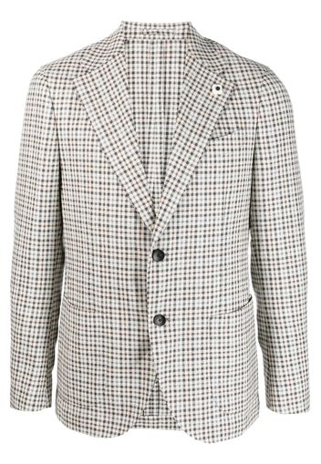 Lardini single breasted wool-blend blazer - Neutrals