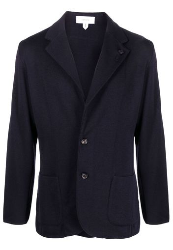 Lardini brooch-detail wool blazer - Blue