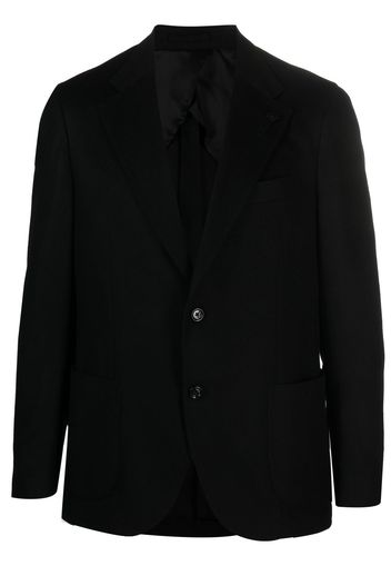 Lardini single-breasted wool-cashmere blazer - Black