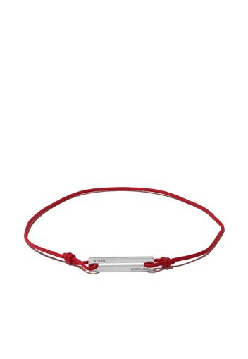 Le Gramme 17/10g cord bracelet - Silver/Red