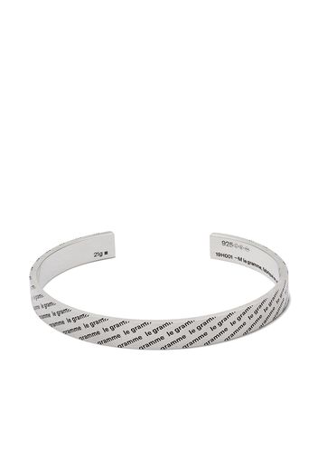 Le Gramme 21g brushed logo bracelet - Silver