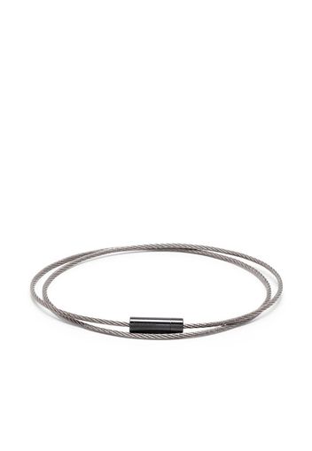 Le Gramme 11g brushed triple cable bracelet - Silver