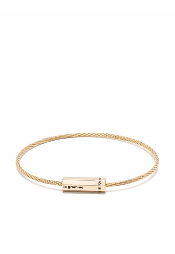 Le Gramme 18kt yellow gold 10g polished Octagon cable diamond bracelet