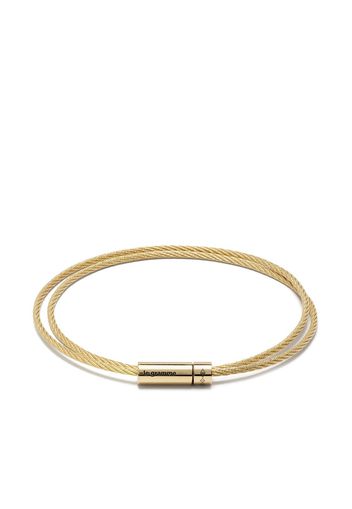 Le Gramme 15g polished yellow gold double cable bracelet