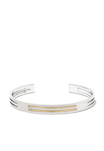 Le Gramme 18kt yellow gold and brushed titanium Ribbon bracelet - Silver