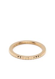 18kt yellow gold 3g pyramid guilloche ring