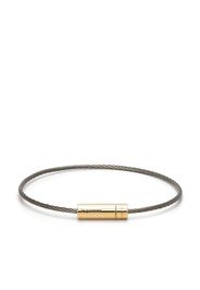 Le Gramme 18kt yellow gold and sterling silver 6g Cable bracelet