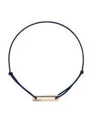 Le Gramme 18kt yellow gold 2,5g black diamond cord bracelet - Blue