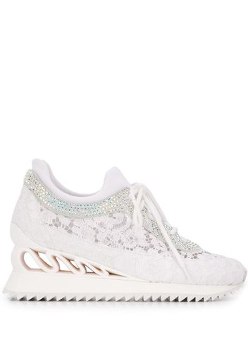 embellished lace detail sneakers