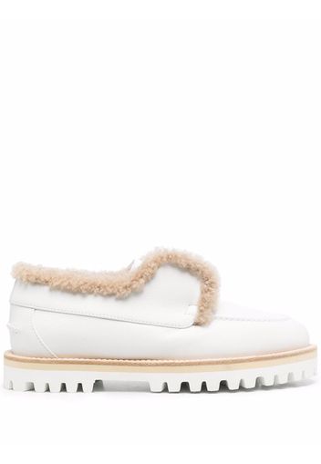 Le Silla chunky-sole leather loafers - White