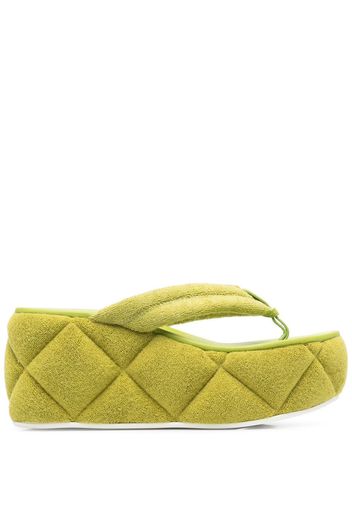 Le Silla Square wedge sandals - Green