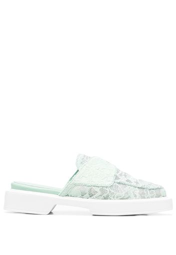 Le Silla Yacht lace mules - Green