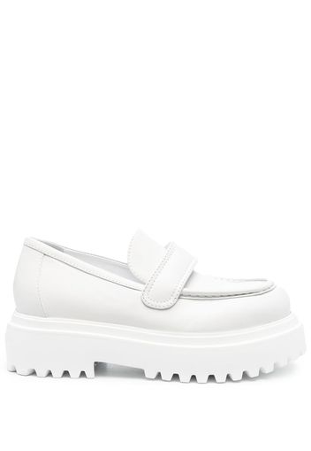 Le Silla Ranger leather loafers - White