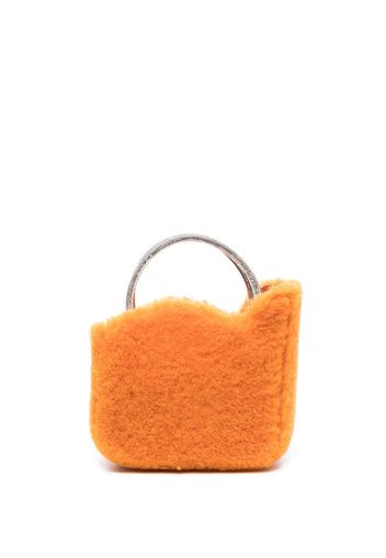 Le Silla Ivy shearling micro bag - Orange