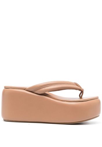 Le Silla Aiko 50mm wedge sandals - Brown