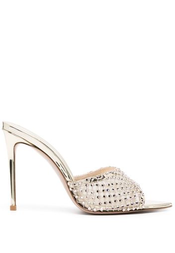 Le Silla Gilda 110mm crystal sandals - Gold