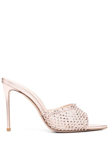 Le Silla Gilda 110mm crystal-embellished mules - Pink