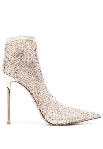 Le Silla Gilda 120mm crystal-embellished boots - Neutrals